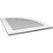 Ekena Millwork Quarter Round Top Right Surface Mount PVC Gable Vent w/ 3-1/2"W x 1"P Standard Frame, 28"W x 32"H GVPQR28X3201SN - alternate 2
